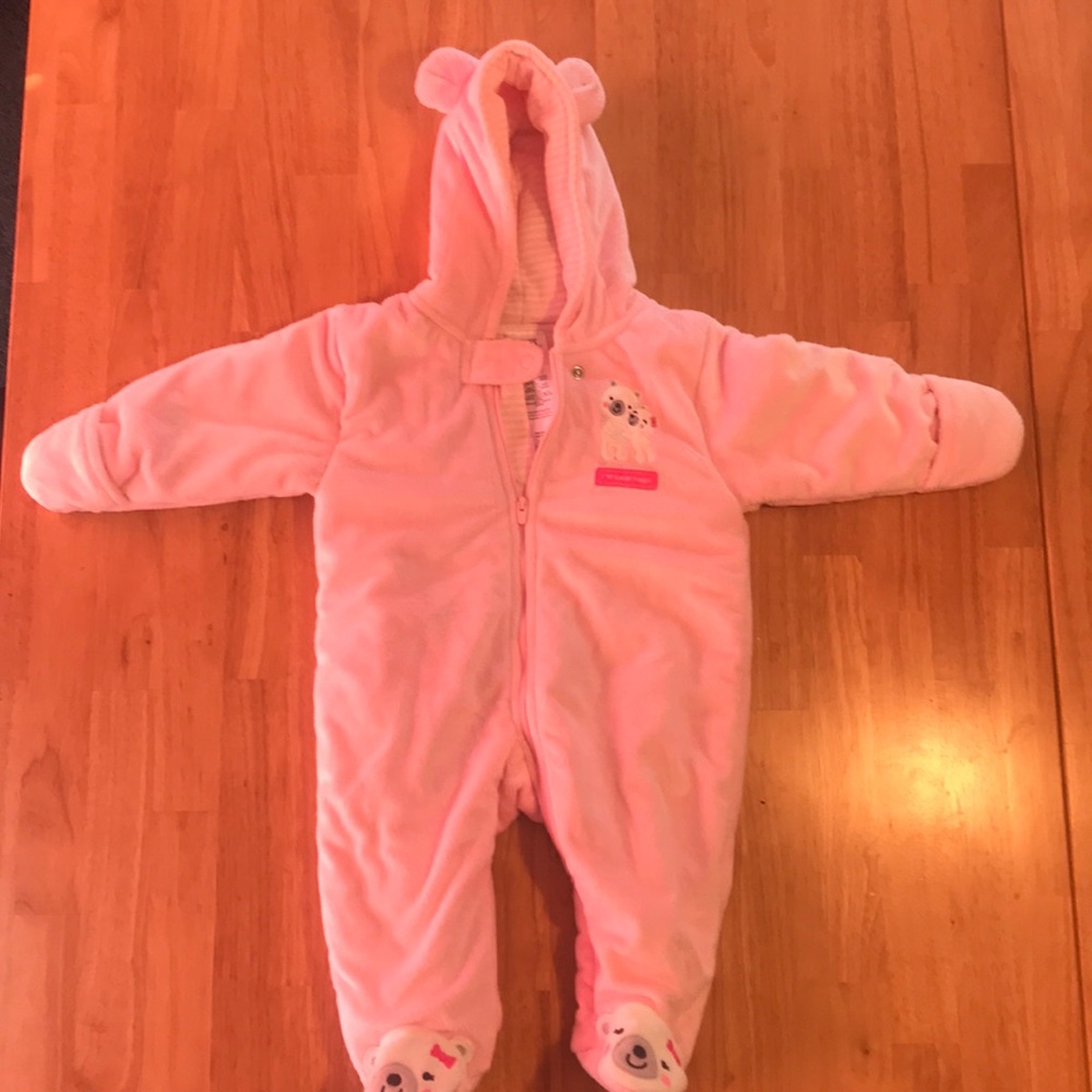 Carters baby cozy teddy bear jumpsuit